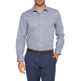 Camisa De Vestir Tommy Hilfiger Manga Larga Para Hombre-azul