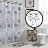 Cortinas D/ducha Creative Home Ideas Lavable - De Lis Blue