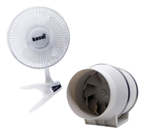 Kit Indoor Ventilador 15w Kasvi +  Extractor Beterp 150mm