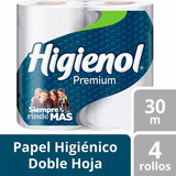 Pack X 12 Unid. Papel Higienico  Premium 4x30 Mt Higienol