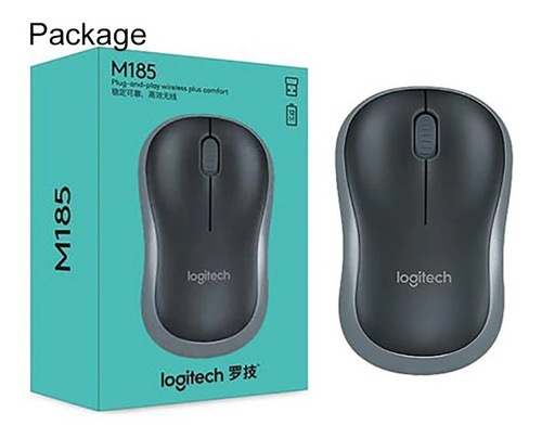 Mouse Logitech M185 Negro, 3 Botones Rf Wireless+usb