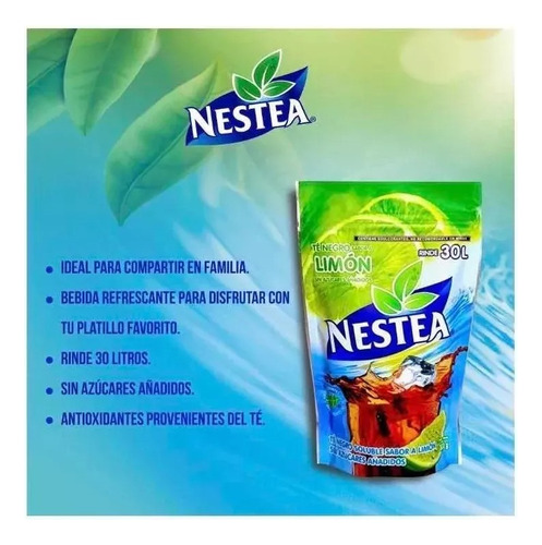 Nestea Té Negro Sabor Limón Polvo 300g Rinde 30litros Solubl