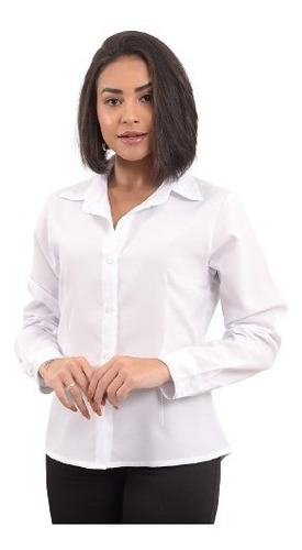 Camisa Social Feminina Manga Longa Uniforme Fábricante