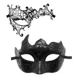 2 Máscara De Fiesta Para Parejas,elegante Antifaz De Disfraz
