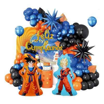 Globos Decorativos Dragon Ball Goku Fiesta Cumpleaños 120pzs
