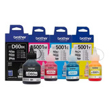 Combo Botella De Tinta Brother Btd60bk Y Bt5001 Cmy Original