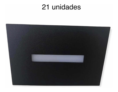 Kit Balizador Retangular Friso Preto Para Led Halopin G9