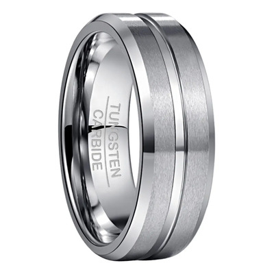 Anel Homem Masculino Elegante Cor Prata Aço De Tungstênio Cor Prateado Tamanho 23 | Parcelamento sem juros