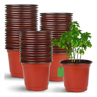 100 Maceta 6 Pulgadas Marrón Flexibles Matec Plastico Marrón Redondo-6in | Meses sin interés