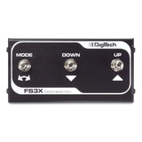 Digitech Fs3x Interruptor De Pie De Tres Funciones Color Negro