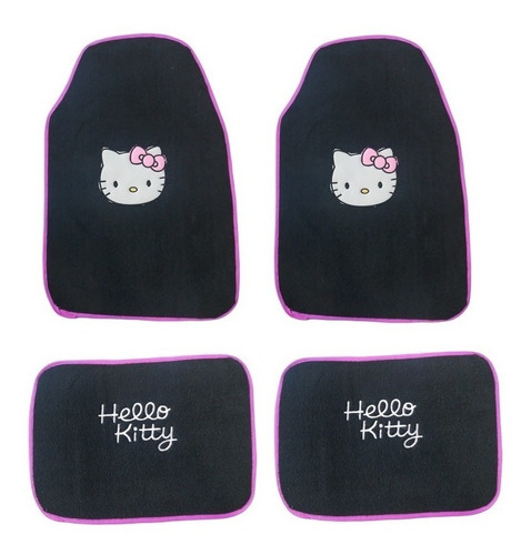 Kit 4 Tapetes Hello Kitty Rosa Vw Jetta Clasico Sport 2010