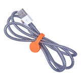 2 Piezas Espiral Protector Cable Usb Colores Metálicos 1.5mt