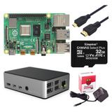 Raspberry Pi 4 B 4gb Case Flirc Disipador Aluminio Fuente Pi4 Kit