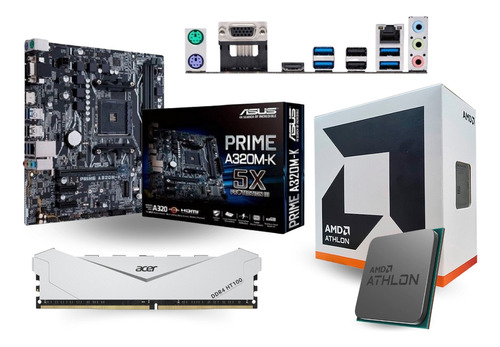 Kit De Actualización Tarjeta Madre Amd Athlon 3000g Ram 8 Gb