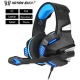 Auriculares Kotion Each G7500 Universal Wired 3.5mm Usb Azul Color Black/blue