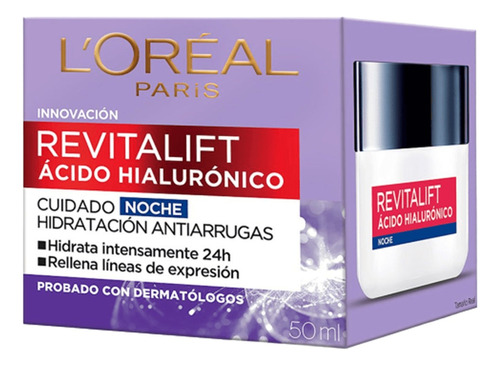 L'oreal Crema Revitalift Hialuronico Cuidado De Noche 50ml