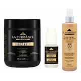 Kit Argan Máscara 500ml + Serum + P.térmico La Puissance