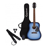 Pack Guitarra Acustica EpiPhone Starling Bl Funda Accesorios