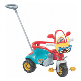 Triciclo Zoom Max Multifuncional Magic Toys Versátil Com Aro Tico-tico Zoom Max Azul E Vermelho