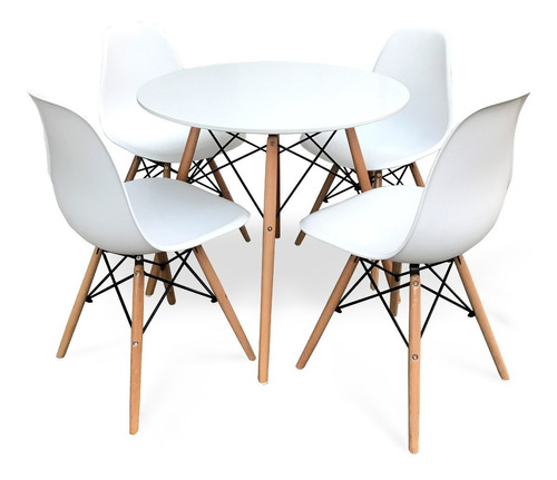 Mesa Con Sillas Eames Comedor Moderno Minimalista Vintage