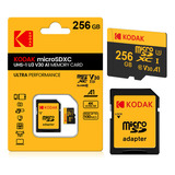 Cartão De Memória Microsdxc Kodak U3 V30 A1 De 256 Gb