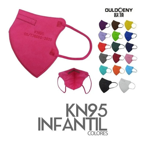 Ouldoeny Kn95 Color Niño Infantil Esponja 200pz Cubrebocas