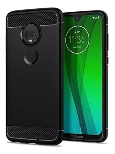 Funda Tpu Fibra Carbono Para Moto G7 Power G7 Plus G7 Play