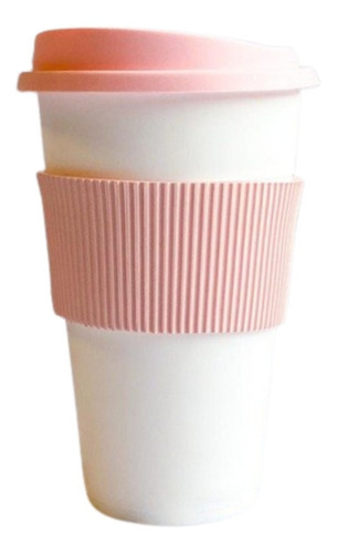 Vaso Térmico Starbucks Mug 340ml Tapa Y Faja Silicona Pastel
