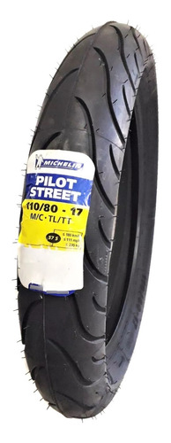 Llanta Michelin 110/80-17 Pilot Street 57s  Uso Sin Cámara