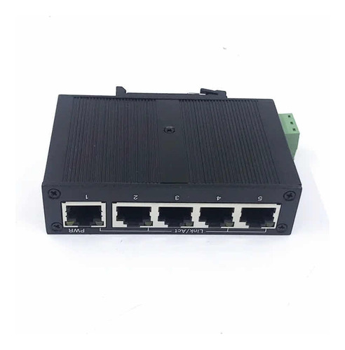 Switch Ethernet Industrial 5 Puertos 24vdc Para Riel Din