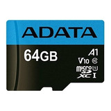 Tarjeta De Memoria Adata Ausdx64guicl10a1-ra1  Premier Con Adaptador Sd 64gb