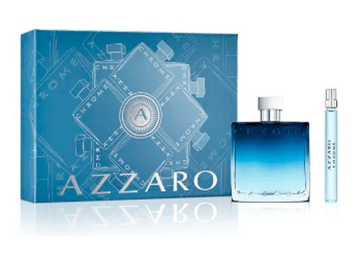 Azzaro Set Chrome Edp 100ml + Edp 10ml Perfume Para Hombre