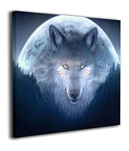 Lienzo Decorativo Para Pared Con Diseño De Lobo