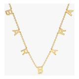 Colar De Ouro Letras Personalizado Delicado Luxo Feminino