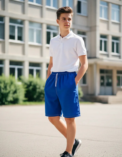 Short Escolar Juvenil Pack 2 Pzas Resistente Tallas 12 Al 16
