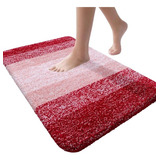 Alfombra Baño Olany De Microfibra Shaggy 76x51 - Rojo