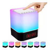 Lampara Parlante Bluetooth Suono Reloj De Mesa Rgb