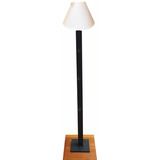 Lampara De Pie Madera Alto Led Living Velador + Pantalla