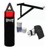 Bolsa Kick Boxing 150+relleno+guantines+venda+soporte/p+kit