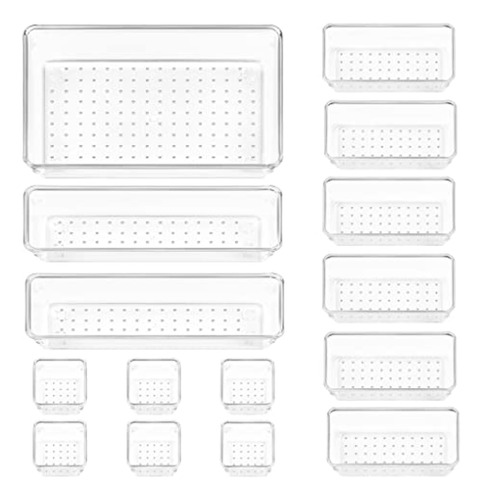 Organizadores De Cajones De Plastico Transparente 15 Piezas
