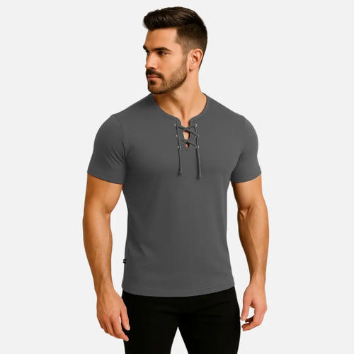 Camiseta Bata Masculina Viscose Elastano Moda Atemporal