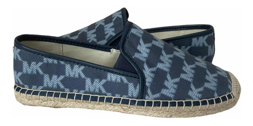 Flats Michael Kors Azul Monogram Espadrilles Genuinos