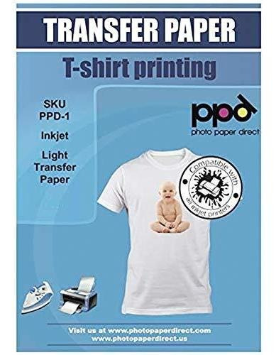 Ppd Inkjet Premium Iron-on Light T Shirt Transfer Paper Ltr 