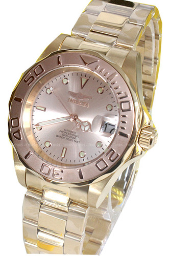 Invicta 90187 Automatico 40mm  Feminino Banhado 18k E Rose