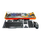 Combo Teclado Gamer Led  104teclas Ergonomico +  Mouse Km170