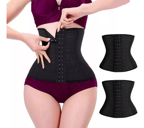 2 Pcs Corset Modeladora Faja Cinturilla Colombiana Lenceria