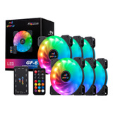 Kit 6 Com Coolers Gamer De Resfriamento Argb 120mm