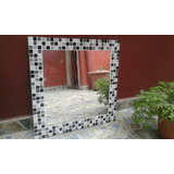 Espejo Venecitas 60x60 Grises Negro Blanco