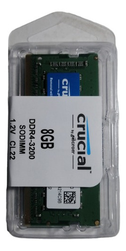 Ram Crucial Ddr4 Portatil 8gb/3200 Ct102464bf832b