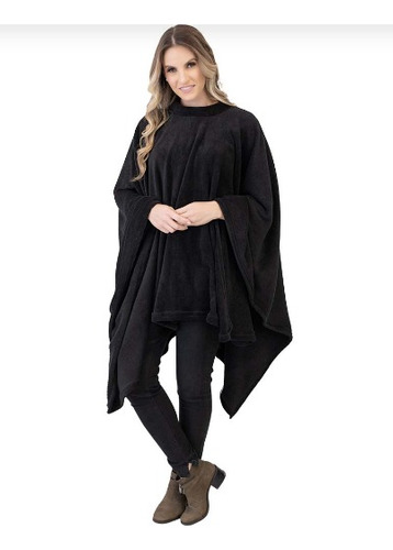 Poncho Feminino Casaco Cardigan Microfibra Kimono Frio